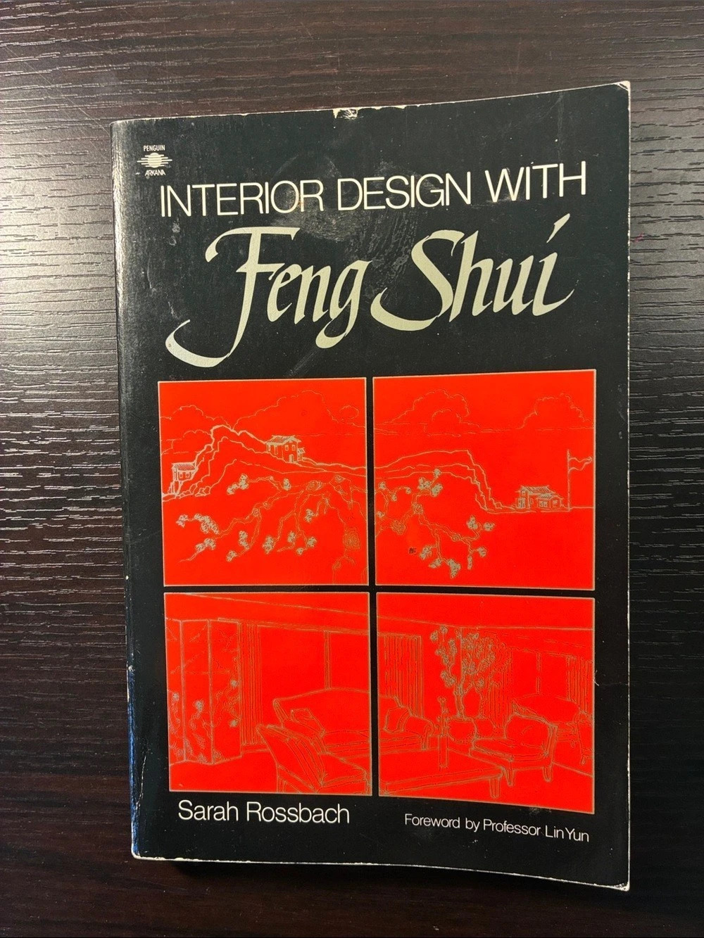 Penguin Books Interior Design with Feng Shui by Sarah Rossbach Book, Black & Red